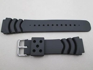20mm lug wave vent dive polyurethane PU rubber watch band strap fits Seiko Z-20 - Picture 1 of 5