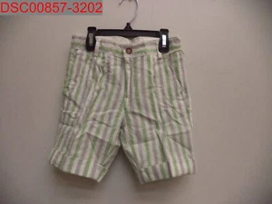 NWT - Boboli Boys White Green Grey Stripe Short, Size 5 8434484949111 - Picture 1 of 7