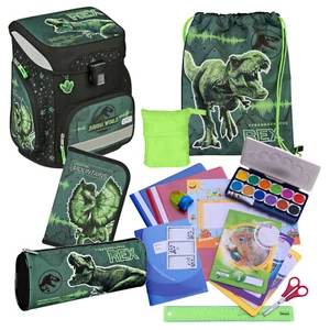 Scooli Schulranzen JURASSIC WORLD 18 Teile Set mit Dinosaurier-Federmappe uvm. - Bild 1 von 20