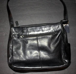 Bolso de mano Rolfs de cuero genuino negro - Imagen 1 de 3