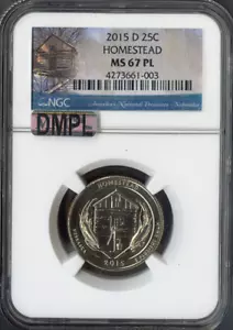 2015-D Homestead Quarter NGC MS67 PL Quality - Picture 1 of 2