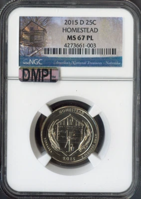 2015-D Homestead Quarter NGC MS67 PL Quality - Image 1 of 2