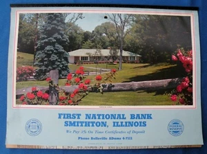 Smithton Illinois 1960 calendario primer banco nacional vintage - Imagen 1 de 1