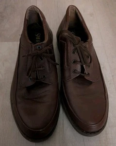 Mens Sherwood Brown Leather Shoes UK Size 9 - Picture 1 of 6