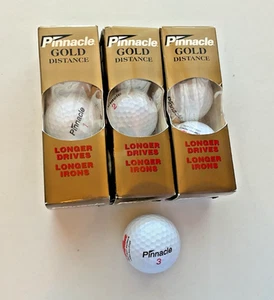 NIB PINNACLE Gold Distance made in USA golf balls Lot 3 per box total 9 balls - Picture 1 of 6
