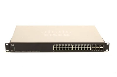 Cisco SG500X-24 24-Port Gigabit Network Switch W/Ears P/N: SG500X-24-K9 V04 - Image 1 of 3