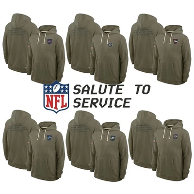 Men's NFL Olive Green 2025 Military Tribute Series Tribute Quick-Dry Hoodie - Image 1 of 4