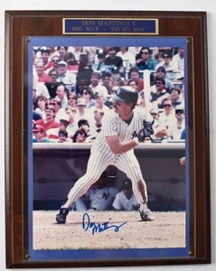 Signed Don Mattingly 8x10 Photo Autograph on Plaque - Picture 1 of 4