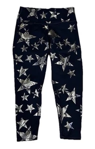 Leggings Aerie Chill Play Move Azul Marino 7/8 Plateados Metálicos Estrellas Envejecidas Grandes - Imagen 1 de 1