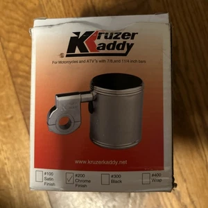 Kruzer Kaddy Clamp Mount Holder Chrome finish motorcycles ATVs 7/8" 1 1/4" bars - Picture 1 of 4