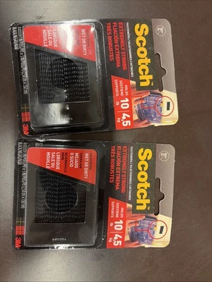 Lote 2-3M Scotch Extremadamente Fuertes Sujetadores NEGRO Paquete Soporta 10lbs Interior/Exterior Foto 1 de 2