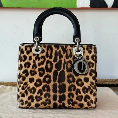 Bolso de Mano Leopardo Pelo Poni Dior Dama Dior | 100% Auténtico Foto 1 de 4