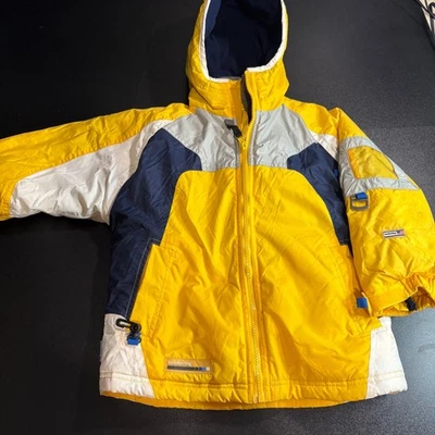 London Fog Vintage Chaqueta Esquí Amarillo 2 en 1 Polar Suéter Talla 4 S Impermeable Foto 1 de 4