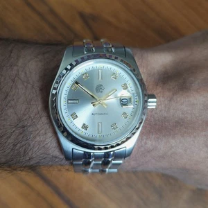 New Miyota-8215 Sapphire Stainless Steel Waterproof Automatic 37.5mm Wrist Watch - Picture 1 of 7