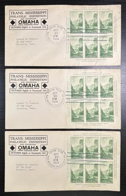 1934 TRANS - MISSISSIPPI PHILATELIC EXPOSITION - OMAHA NEBRASKA - 1st DAY COVERS - Image 1 of 2