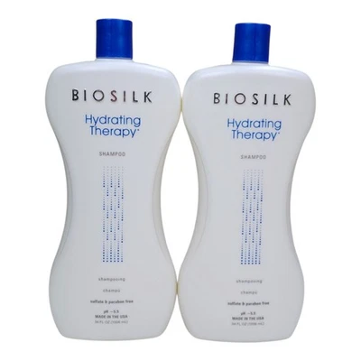 BioSilk 2 pk Hydrating Therapy Shampoo Duo Jumbo 34oz Sulfate Free Made In USA - Image 1 of 4