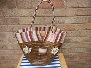 URAFIKI HANDCRAFTED AFRICAN WOVEN , BEADED , BAG , NEW WITH TAG! Beautiful - Picture 1 of 6