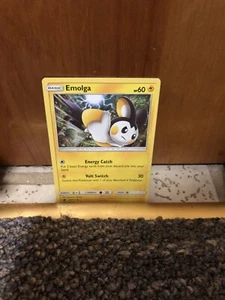 Pokemon Sun & Moon Crimson Invasion Emolga Basic Stage Card - Picture 1 of 4