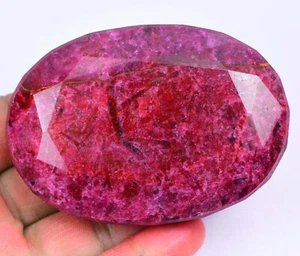956.5 Ct Natural Huge Blood Red Ruby Oval Certified Loose Gemstone - Picture 1 of 7