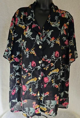 Camisa Top Blusa Kathie Lee Mujer Talla 22W/24W 22/24 Multicolor Floral Foto 1 de 4