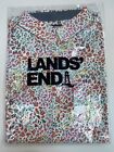 LANDS END Boyfriend Shirt Size Medium Ladies Mini Floral Long Sleeve Tunic UK 14