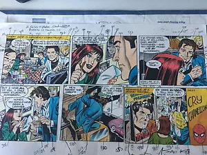 MARVEL COMICS ALEX SAVIUK JOE SINNOT SPIDER MAN SUNDAY CÓMIC ORIGINAL STAN LEE - Imagen 1 de 2
