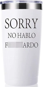 20 Unzen Reisebecher Becher Knebel Geschenke lustig sarkastisch Humor lustige Geschenke (weiß) - Bild 1 von 4