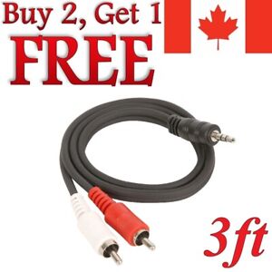 Aux to 3.5mm Adapter Cable Male to 2 RCA Y Audio Jack for iPod MP3 TV Phone DVD