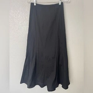 Maxi Falda Formal Tadashi Shoji Tafetán Larga Sirena Negra Talla 6 Boda - Imagen 1 de 6