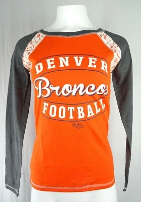 Camiseta para mujer Denver Broncos NFL majestuosa con acento de encaje Foto 1 de 4