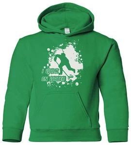 Walk On Water Hockey Player Youth Hoodie Sweatshirt Ice Sport Team Gift - Picture 1 of 10