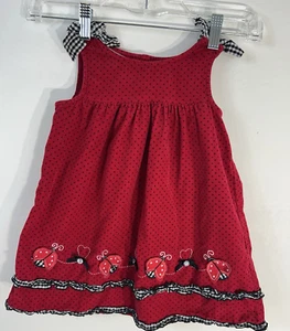 Girls Blueber Boulevard Ladybug Polka Dot Dress Size 3T - Picture 1 of 8