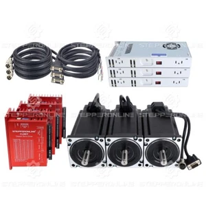 STEPPERONLINE 3 ejes Nema34 Closed Loop 12Nm Φ14mm kit motor paso a paso con fuente de alimentación - Imagen 1 de 7