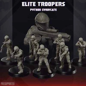 Python Syndicate Elites (7 Modelle) | Skullforge | Wargaming SciFi Miniatures - Picture 1 of 2