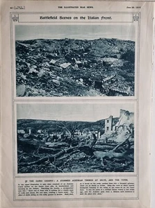 1916 Primera Guerra Mundial impresión campo de batalla en frente italiano trinchera austriaca seltz - Imagen 1 de 1