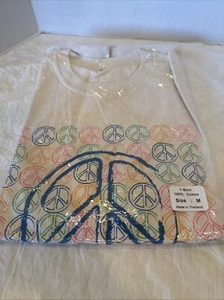 W&W Creation Peace Sign T-shirt, Size Medium, Made In Thailand. Brand New. - Picture 1 of 6
