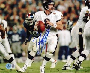 TRENT DILFER SIGNED BALTIMORE RAVENS 8X10 PHOTO SUPER BOWL XXXV AUTOGRAPH BAS J3 - Picture 1 of 1