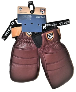 Hestra Fall Line Mitt 9 X Large 5 Finger Women Leather Ski Snowboard Alpine Pro - Picture 1 of 4