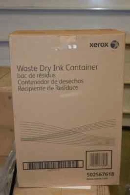 New Xerox Waste Dry Ink Container 3 Per Box Residue Bin White 502Ss67618 - Image 1 of 4