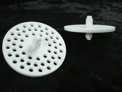 2 Garbage Disposal Sink Strainers O'Malley 310 Made in USA White Plastic Bulk