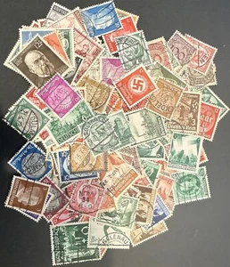 Lot Stamp Germany WWII 3rd Reich Hitler Hindenburg 100 Different Premium U - Picture 1 of 1
