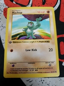 Machop 52/102 1. Auflage schattenlos englisch LP leicht spielen Pokemon - Bild 1 von 2