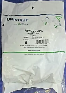UNISTRUT 2" PIPE CLAMPS P1431EG, ELECTROGALVANIZED THIN WALL CONDUIT, QTY 5 - Picture 1 of 6