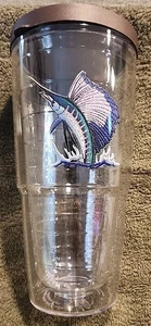 Vaso de viaje de doble pared Tervis Guy Harvey SailFish tapa de 24 OZ - Imagen 1 de 8