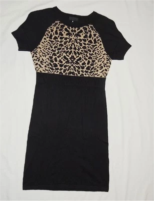 Ladies szS "Worthington" Short Sleeve Bodycon Animal Print Colorblock Dress - Изображение 1 из 4