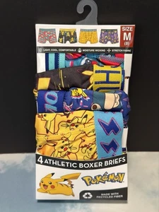 Pokemon 4 Athletic Boxer Briefs for kids Size Medium (8) New in package - Picture 1 of 6