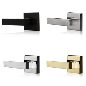 XFORT Quad Passage Handle Set, Sqaure Door Handle for Internal Wooden Door, Pair - Picture 1 of 23