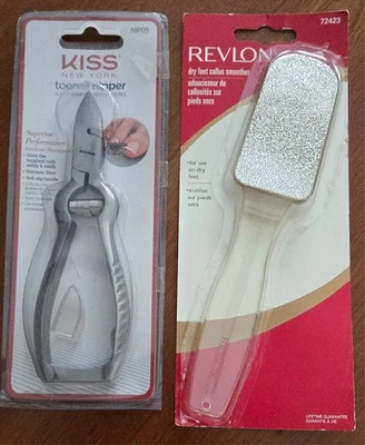 Lote de 2 aseo. Archivo de pie REVLON + Pinza de uñas KISS NUEVO Foto 1 de 4