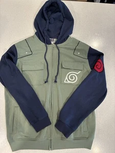 Naruto Shippuden Kakashi Cosplay Military Adult Fleece Zip Up Hoodie Sweatshirt - Picture 1 of 10