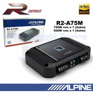 Amplifier Mono ALPINE R2-A75M Class D R-Series 1CH Power Wrms 1X750 a2ohm - Picture 1 of 9
